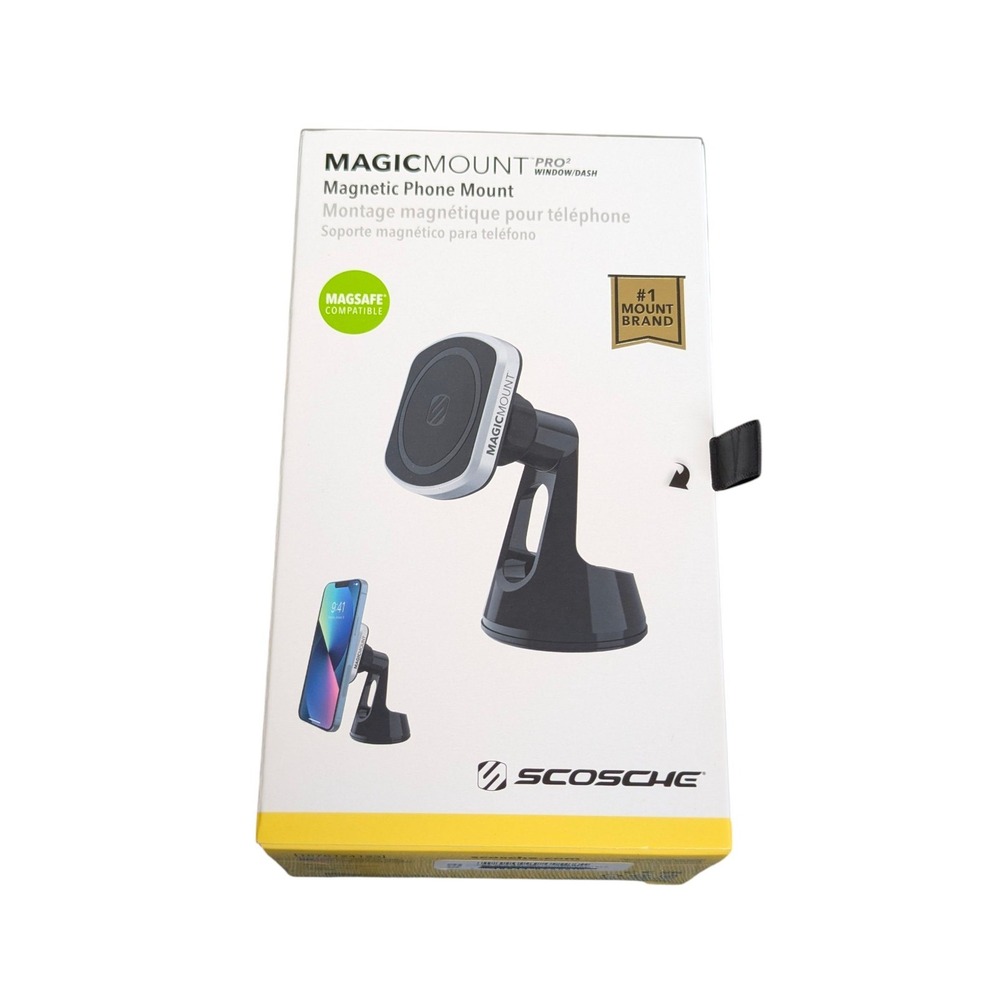 V2-N Scosche MAGICMOUNT Pro 2 Window/Dash Magnetic (Magsafe) Phone Mount - NEW